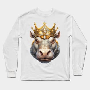 Hippo King Long Sleeve T-Shirt